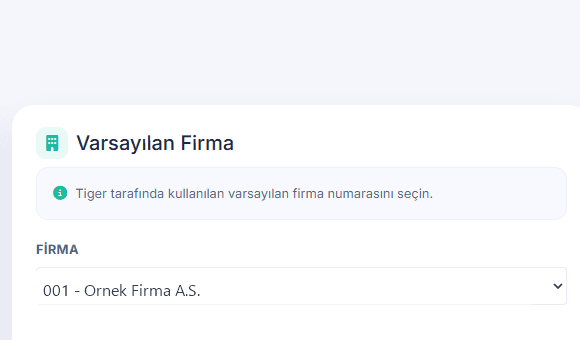 Atlas firma seçim ekranı